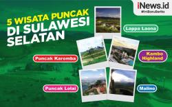 Infografis 5 Wisata Puncak di Sulsel, Nomor 2 Potret Keindahan Palopo