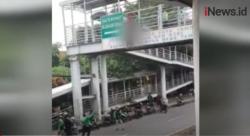 Video Usai Bertengkar, Wanita Hamil Coba Melompat dari Jembatan Penyeberangan di Jatinegara