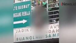 Video Perempuan Hamil Mencoba Lompat dari JPO di Jatinegara Jaktim