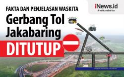 Infografis Fakta dan Penjelasan Waskita Soal Penutupan Gerbang Tol Jakabaring<