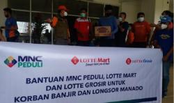 MNC Peduli, Lotte Mart dan Lotte Grosir Salurkan Bantuan bagi Korban Longsor-Banjir Manado