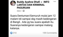Video Suara Dentuman 11 Jam di Malang, Masyarakat Masih Panik