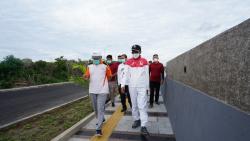 Nurdin Abdullah Cek Progres Pembangunan Jalan Pedestrian Timur Titik Nol Sulawesi