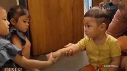 Ekspresi Lucu Kiano saat Bertemu si Kembar Naura dan Maira
