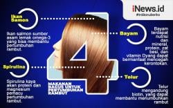 Infografis Empat Makanan Sehat untuk Rambut