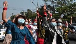 Puluhan Ribu Warga Myanmar Kembali Demonstrasi Tolak Kudeta, Bawa Serta Keluarga