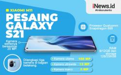 Infografis Xiaomi Mi 11 Tantang Samsung Galaxy S21