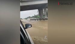 Video Viral Tol Cipali Banjir akibat Hujan Deras