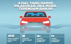 Infografis Mobil Terendam Banjir, Apa yang Harus Dilakukan?