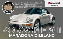 Infografis Mobil Porsche 911 Diego Maradona Dilelang