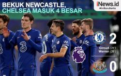 Infografis Chelsea Masuk 4 Besar usai Kalahkan Newcastle