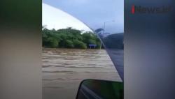 Video Penampakan Tol JORR Pondok Ranji-Serpong Diterjang Banjir
