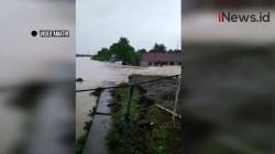 Video Tanggul Sungai Citarum di Pebayuran Bekasi Jebol
