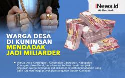 Infografis Warga Desa di Kuningan Mendadak Jadi Miliarder<