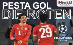 Infografis Bayern Munchen Pesta Gol di Markas Lazio