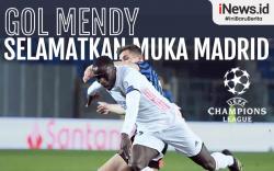 Infografis Real Madrid Susah Payah Kalahkan 10 Pemain Atalanta