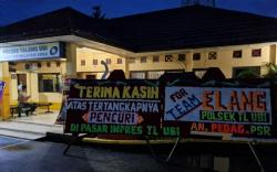 Tangkap Pembobol Toko, Tim Elang Polsek Talang Ubi Dapat Karangan Bunga