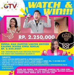 Giveaway Kalung Ikatan Cinta Buat Pemirsa The Voice Kids Indonesia 