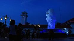 Penampakan Patung Merlion Muncul di Kota Madiun
