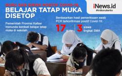 Infografis Belajar Tatap Muka Disetop Gegara Guru dan Siswa Positif Covid-19