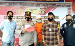 Bekap dan Tusuk Leher Anak-Anak, Pencuri Ini Tertunduk Malu di Hadapan Polisi  