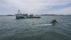 Penampakan 10 Kapal Asing Ditenggelamkan setelah Curi Ikan di Perairan Indonesia