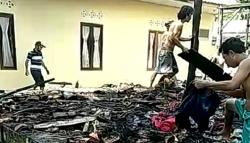 Terbakar Hebat, Sebuah Rumah di Pangandaran Rata dengan Tanah