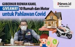 Infografis Giveaway 10 Rumah dan 10 Motor Bagi Pahlawan Covid<