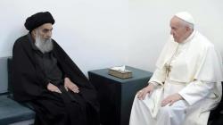 Momen Bersejarah Paus Fransiskus Bertemu Tokoh Syiah Ayatollah Ali al-Sistani