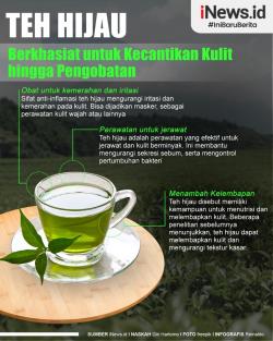 Infografis Manfaat Teh Hijau untuk Kesehatan Kulit