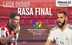 Infografis Atletico Madrid Vs Real Madrid: Derby Rasa Final