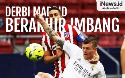 Infografis Derbi Madrid Tanpa Pemenang, Benzema Ukir Rekor