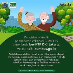 Daftar Vaksinasi Lansia Cukup Bawa KTP, Begini Caranya
