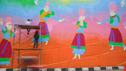 Warna-warni Mural Konsep Betawi Hiasi Flyover Gaplek Tangsel