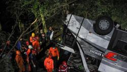 Polisi Tetapkan Sopir Bus Sri Padma Kencana Tersangka Laka Maut di Wado Sumedang<