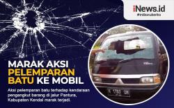 Infografis Marak Aksi Pelemparan Batu ke Mobil Barang di Jalur Pantura Kendal