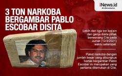 Infografis 3 Ton Paket Narkotika Bergambar Wajah Pablo Escobar Disita Aparat