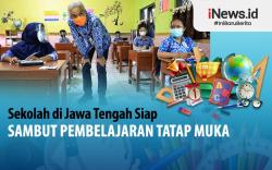 Infografis Sekolah di Jawa Tengah Sambut Pembelajaran Tatap Muka