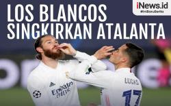 Infografis Real Madrid Perkasa Singkirkan Atalanta