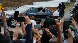 Antusiasme Masyarakat Sambut Kedatangan Presiden Jokowi Berkunjung ke Sulsel