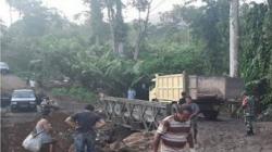 Pemasangan Jembatan Bailey Rampung, Jalan Ambles di Tapsel Kini Sudah Bisa Dilewati