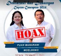 Beredar Poster Deklarasi Puan Maharani-Moeldoko di Surabaya, Polda Jatim: Itu Hoaks