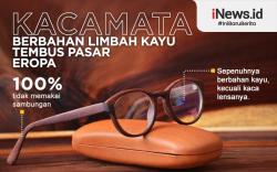 Infografis Kacamata Berbahan Limbah Kayu dari Batang Tembus Pasar Eropa