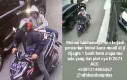 Pencuri Modus Pecah Kaca Terakam CCTV di Buahbatu Bandung<