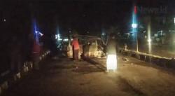 Video Angkot Terguling dan Terbakar akibat Kecelakaan Tunggal di Serang
