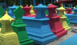 Video Makam Dicat Warna-warni Bagaikan Pelangi di Klaten