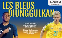 Infografis Prancis Vs Ukraina: Gengsi si Ayam Jantan