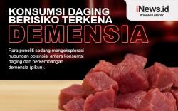 Infografis Konsumsi Daging Olahan Berisiko Terkena Demensia