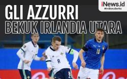 Infografis - Italia Libas Irlandia Utara, Mancini Samai Rekor 2 Pelatih Legendaris
