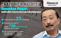 Infografis Wasiat Crazy Rich Malaysia, Separuh Harta Akan Disumbangkan